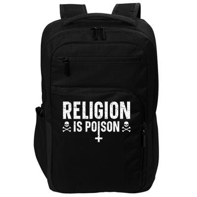 Religion Is Poison Anti Religion Agnostic Blackcraft Atheist Impact Tech Backpack