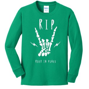 Rock In Peace Kids Long Sleeve Shirt