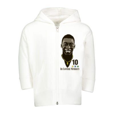 Rest In Peace Pele Brazil Football Soccer RIP Pele Toddler Zip Fleece Hoodie