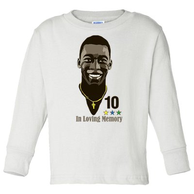 Rest In Peace Pele Brazil Football Soccer RIP Pele Toddler Long Sleeve Shirt