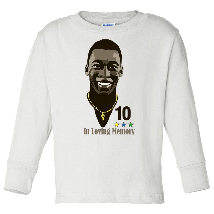 Rest In Peace Pele Brazil Football Soccer RIP Pele Toddler Long Sleeve Shirt