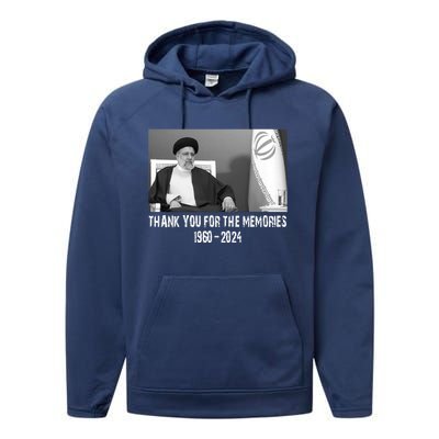 Rip Iran’S President Ebrahim Raisi A Signature Gift For Iran Supporters Performance Fleece Hoodie