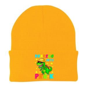 Roaring Into Preschool Dinosaur Back To School Cool Gift Knit Cap Winter Beanie