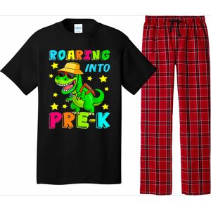 Roaring Into Preschool Dinosaur Back To School Cool Gift Pajama Set