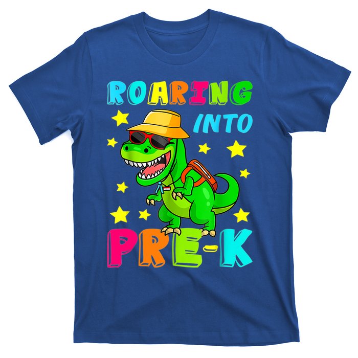 Roaring Into Preschool Dinosaur Back To School Cool Gift T-Shirt