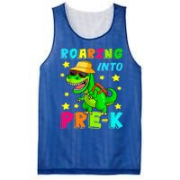 Roaring Into Preschool Dinosaur Back To School Cool Gift Mesh Reversible Basketball Jersey Tank