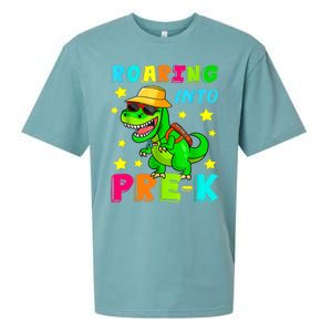 Roaring Into Preschool Dinosaur Back To School Cool Gift Sueded Cloud Jersey T-Shirt