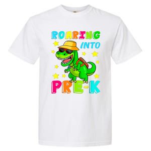 Roaring Into Preschool Dinosaur Back To School Cool Gift Garment-Dyed Heavyweight T-Shirt