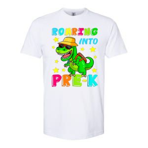 Roaring Into Preschool Dinosaur Back To School Cool Gift Softstyle CVC T-Shirt