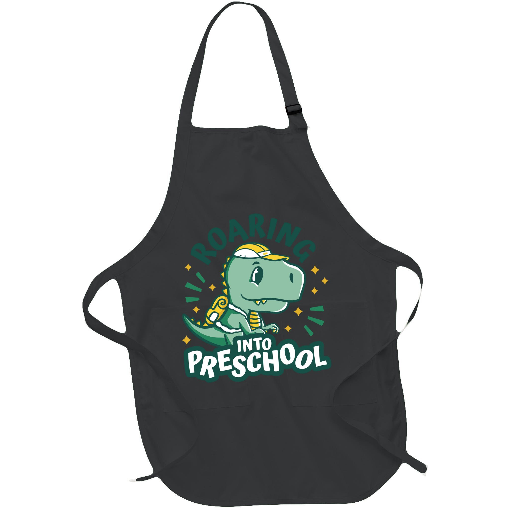 Roaring Into Preschool Dinosaur Apron