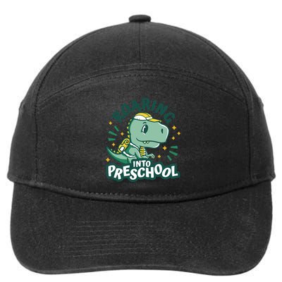 Roaring Into Preschool Dinosaur 7-Panel Snapback Hat