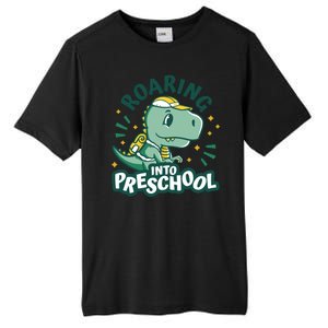 Roaring Into Preschool Dinosaur Tall Fusion ChromaSoft Performance T-Shirt