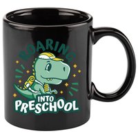 Roaring Into Preschool Dinosaur 11oz C Handle Ceramic Mug