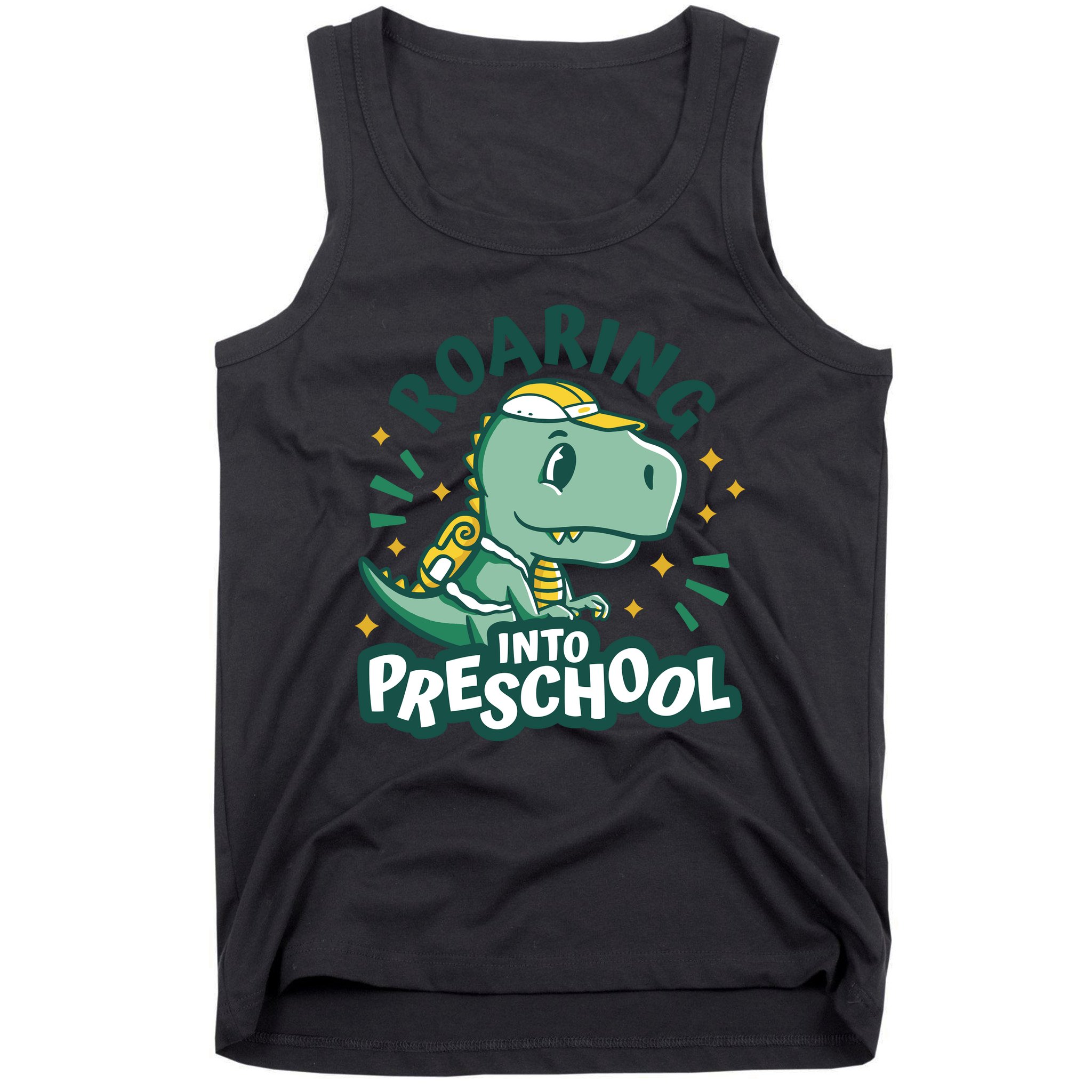 Roaring Into Preschool Dinosaur Tank Top