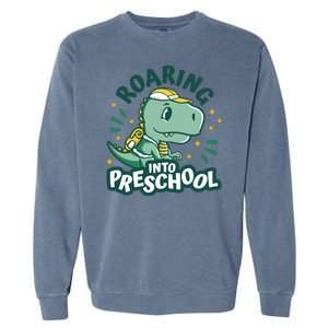 Roaring Into Preschool Dinosaur Garment-Dyed Sweatshirt