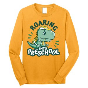 Roaring Into Preschool Dinosaur Long Sleeve Shirt