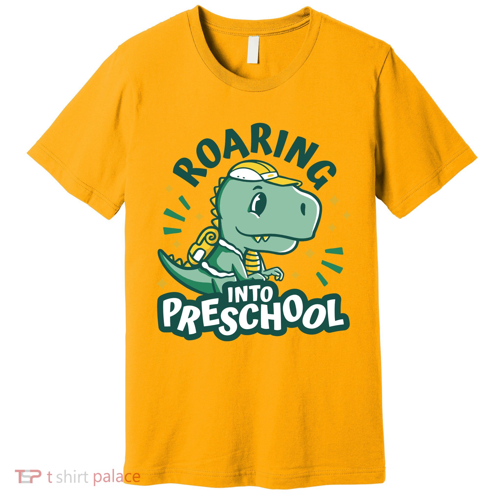 Roaring Into Preschool Dinosaur Premium T-Shirt