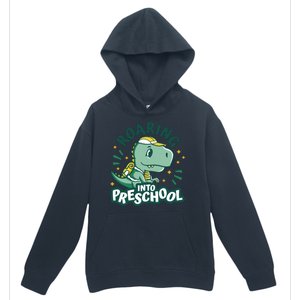 Roaring Into Preschool Dinosaur Urban Pullover Hoodie