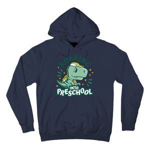 Roaring Into Preschool Dinosaur Tall Hoodie