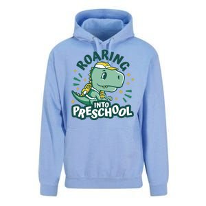 Roaring Into Preschool Dinosaur Unisex Surf Hoodie