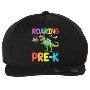 Roaring Into Pre K Dinosaur Students Back To School Wool Snapback Cap