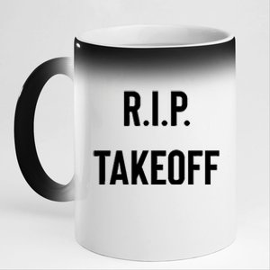 Rest In Peace RIP Takeoff Quavo Migos Rapper Lover 11oz Black Color Changing Mug