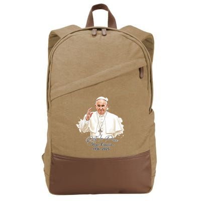 Rest In Peace Pope Francis 1936-2025 Cotton Canvas Backpack