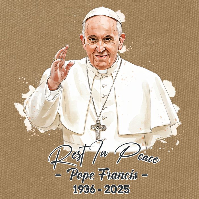 Rest In Peace Pope Francis 1936-2025 Cotton Canvas Backpack