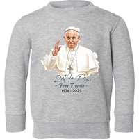 Rest In Peace Pope Francis 1936-2025 Toddler Sweatshirt