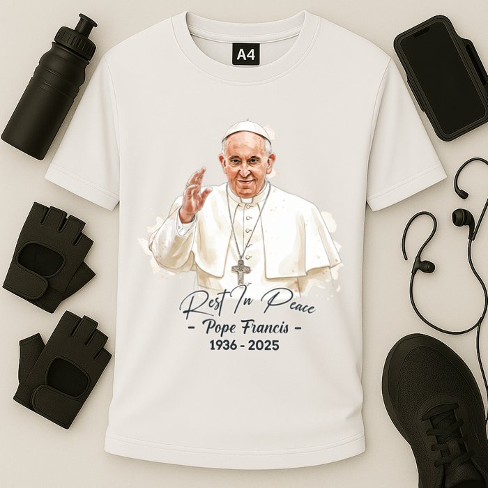 Rest In Peace Pope Francis 1936-2025 Cooling Performance Crew T-Shirt