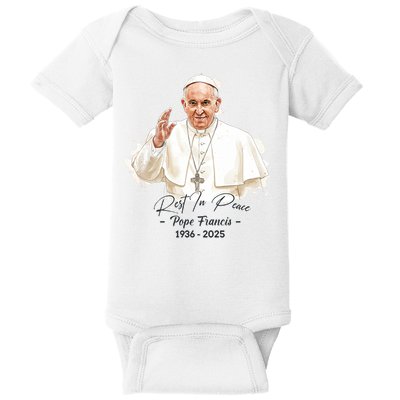 Rest In Peace Pope Francis 1936-2025 Baby Bodysuit