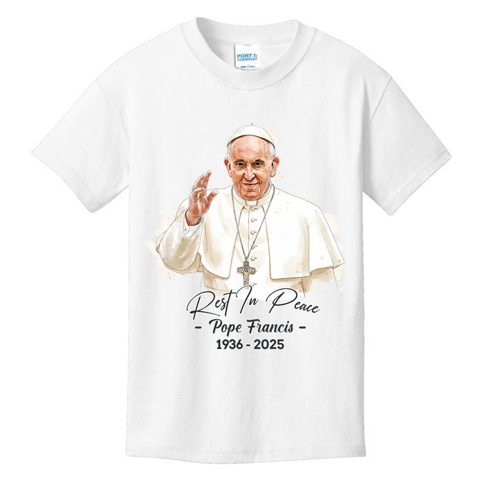 Rest In Peace Pope Francis 1936-2025 Kids T-Shirt