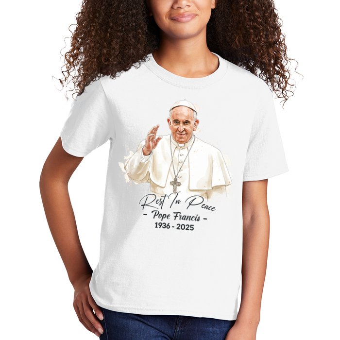 Rest In Peace Pope Francis 1936-2025 Kids T-Shirt