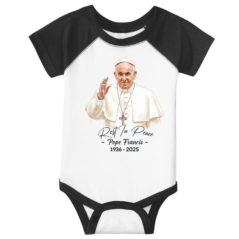 Rest In Peace Pope Francis 1936-2025 Infant Baby Jersey Bodysuit