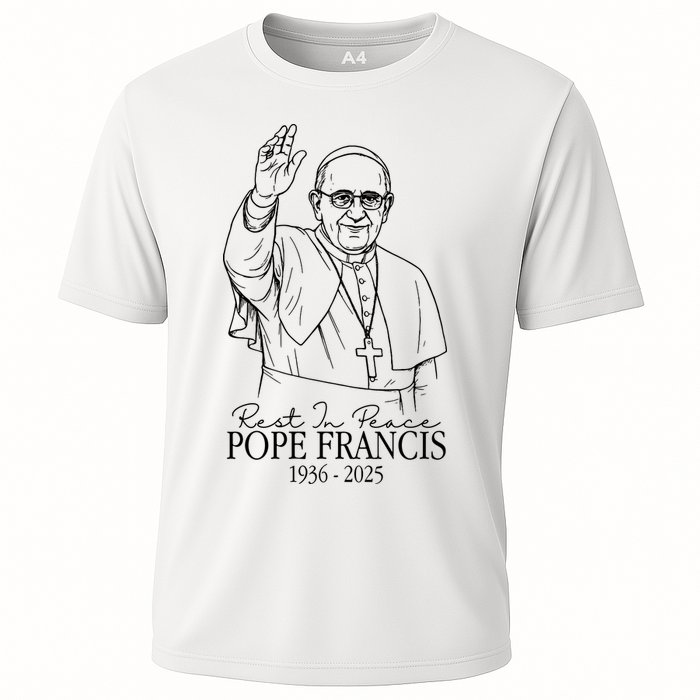Rest In Peace Pope Francis 1936-2025 Cooling Performance Crew T-Shirt