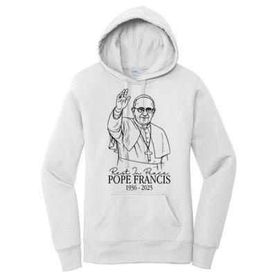 Rest In Peace Pope Francis 1936-2025 Women's Pullover Hoodie