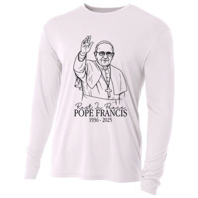 Rest In Peace Pope Francis 1936-2025 Cooling Performance Long Sleeve Crew