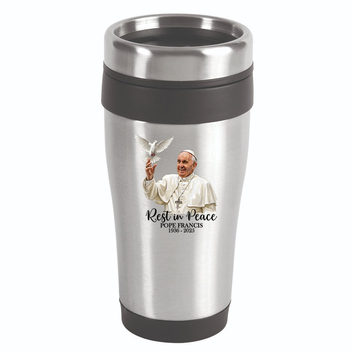 Rest In Peace Pope Francis 1936-2025 16oz Travel Tumbler
