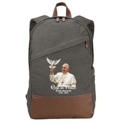 Rest In Peace Pope Francis 1936-2025 Cotton Canvas Backpack