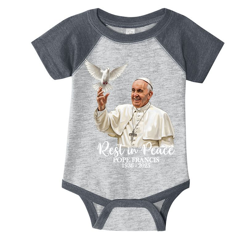 Rest In Peace Pope Francis 1936-2025 Infant Baby Jersey Bodysuit