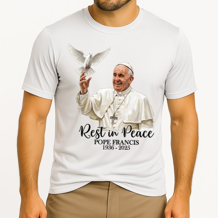 Rest In Peace Pope Francis 1936-2025 Cooling Performance Crew T-Shirt