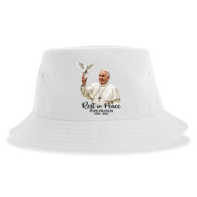 Rest In Peace Pope Francis 1936-2025 Sustainable Bucket Hat