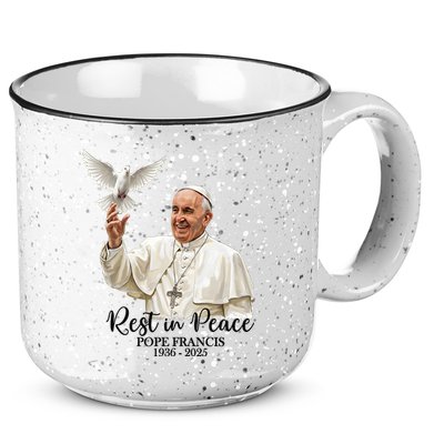 Rest In Peace Pope Francis 1936-2025 15oz Campfire Ceramic Mug