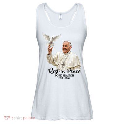 Rest In Peace Pope Francis 1936-2025 Ladies Essential Flowy Tank