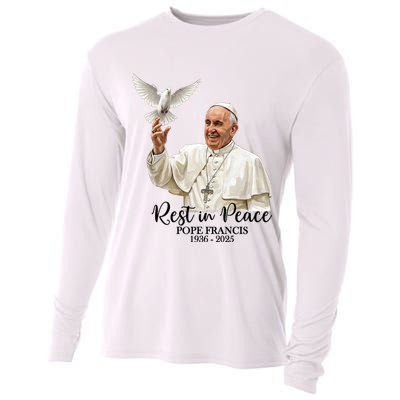 Rest In Peace Pope Francis 1936-2025 Cooling Performance Long Sleeve Crew