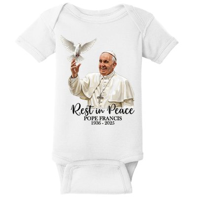 Rest In Peace Pope Francis 1936-2025 Baby Bodysuit