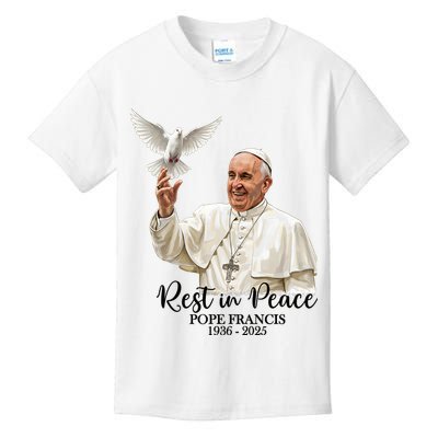 Rest In Peace Pope Francis 1936-2025 Kids T-Shirt
