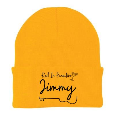 Rest In Paradise Jimmy Music Guitar Margarita Knit Cap Winter Beanie