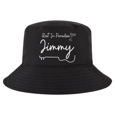 Rest In Paradise Jimmy Music Guitar Margarita Cool Comfort Performance Bucket Hat