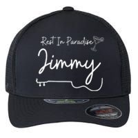 Rest In Paradise Jimmy Music Guitar Margarita Flexfit Unipanel Trucker Cap